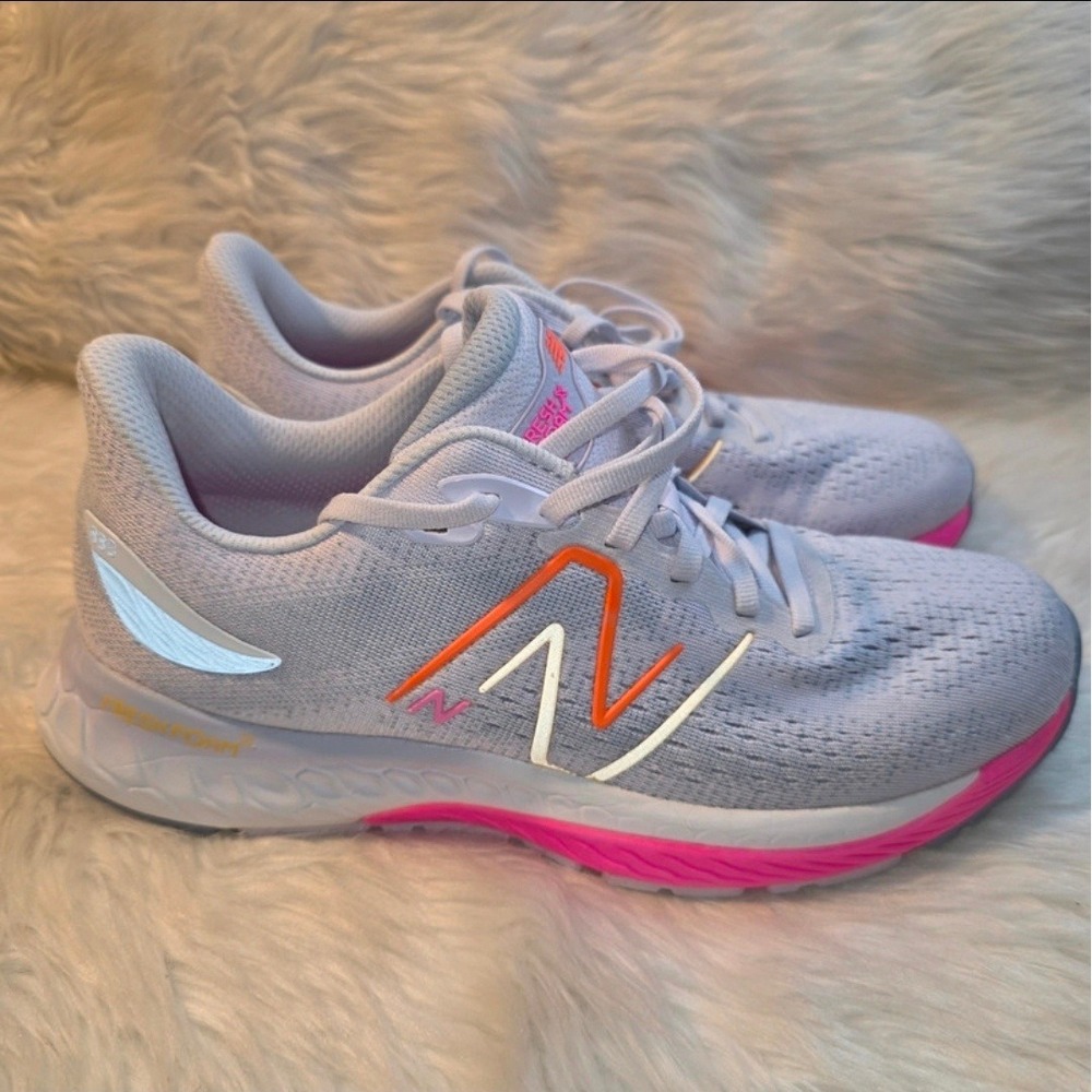 New Balance 880v12 Fresh Foam X Women's 10 B Gray Pink Orange W880G12
